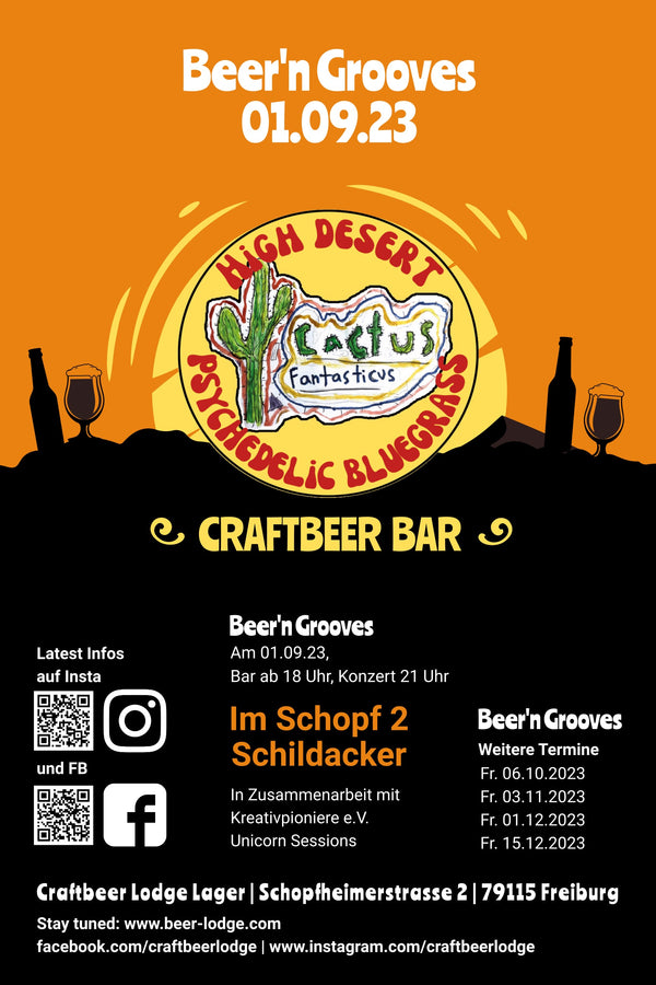 Beer'n Grooves mit CACTUS FANTASTICUS am 01.09.23