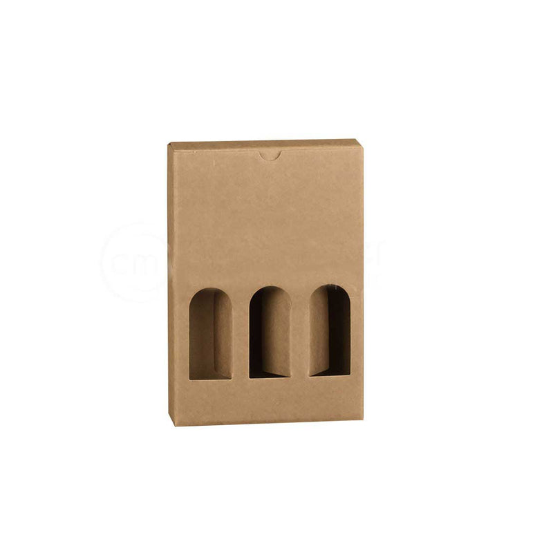 Faltschachtel 3er Natur mit Fenster KLEIN