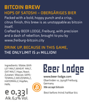 BITCOIN BEER Hops of Satoshi