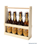 Holz-Flaschenträger für 4 Flaschen