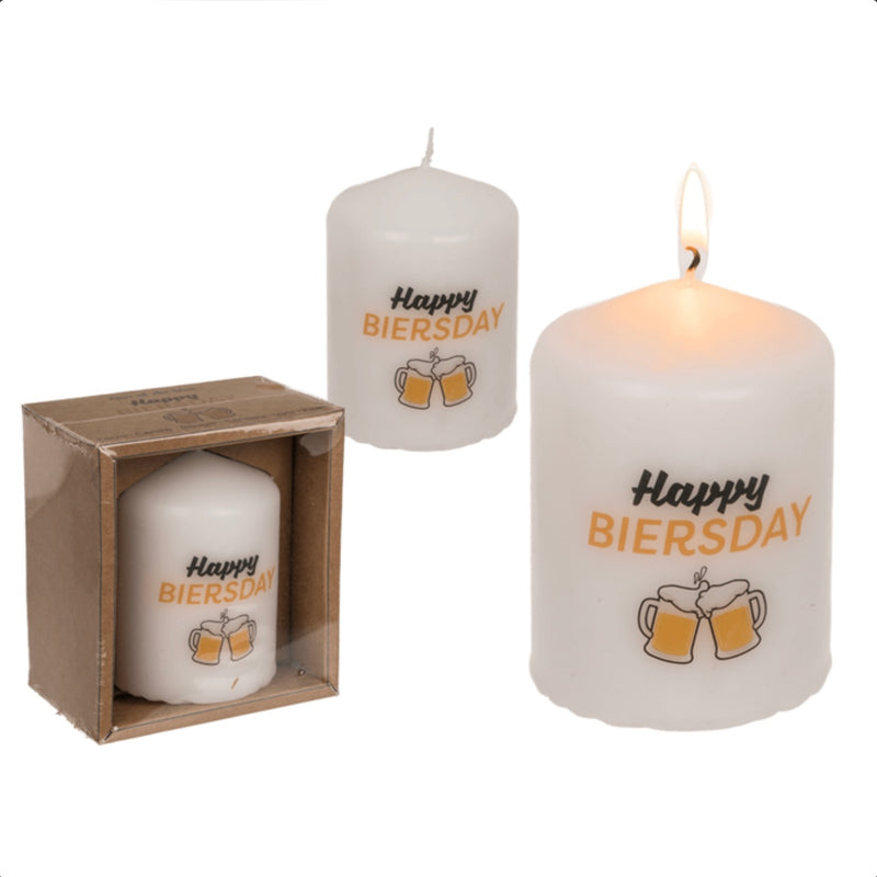 Kerze HAPPY BIERSDAY